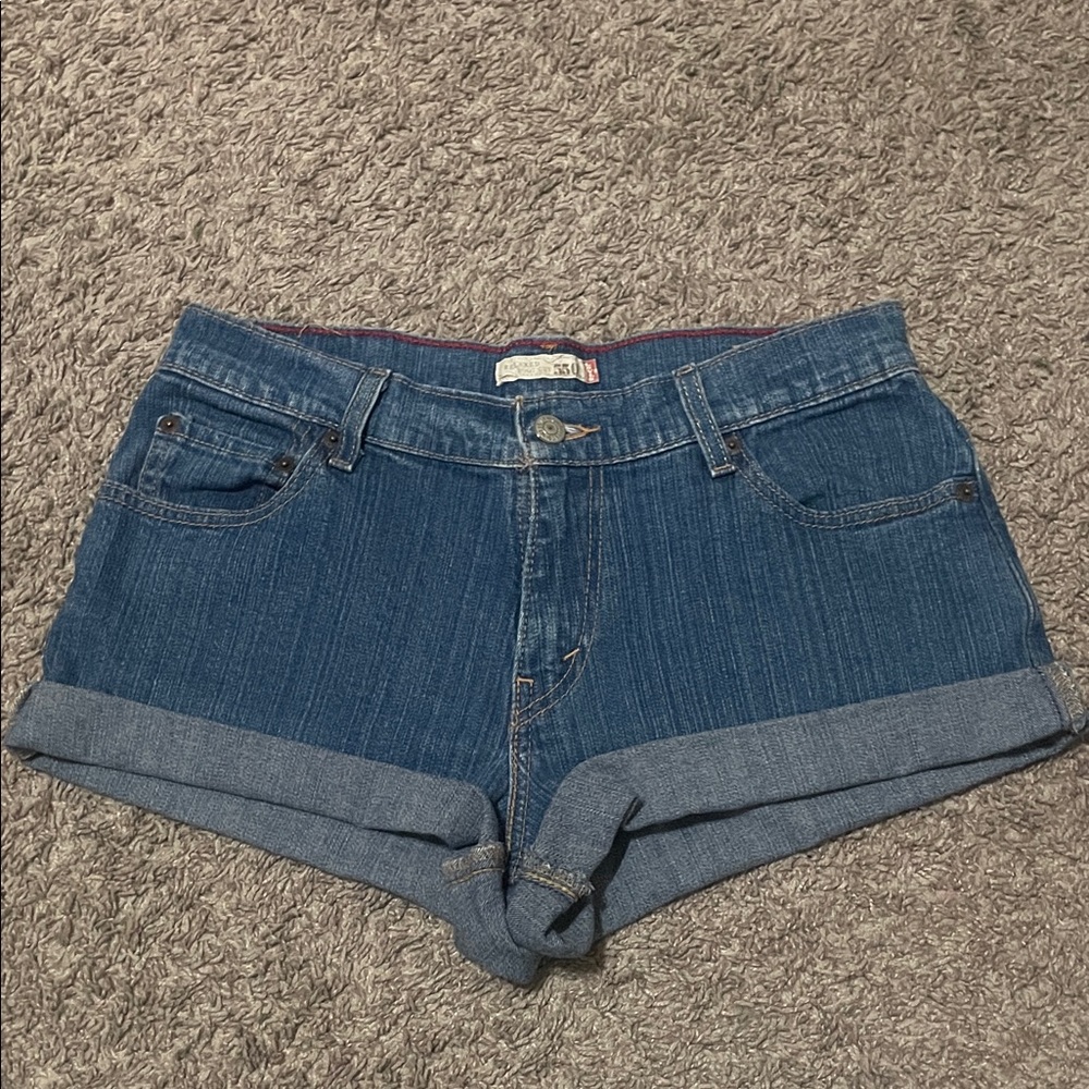 Signature by Levi Strauss Blue Denim Cuffed Women's Shorts